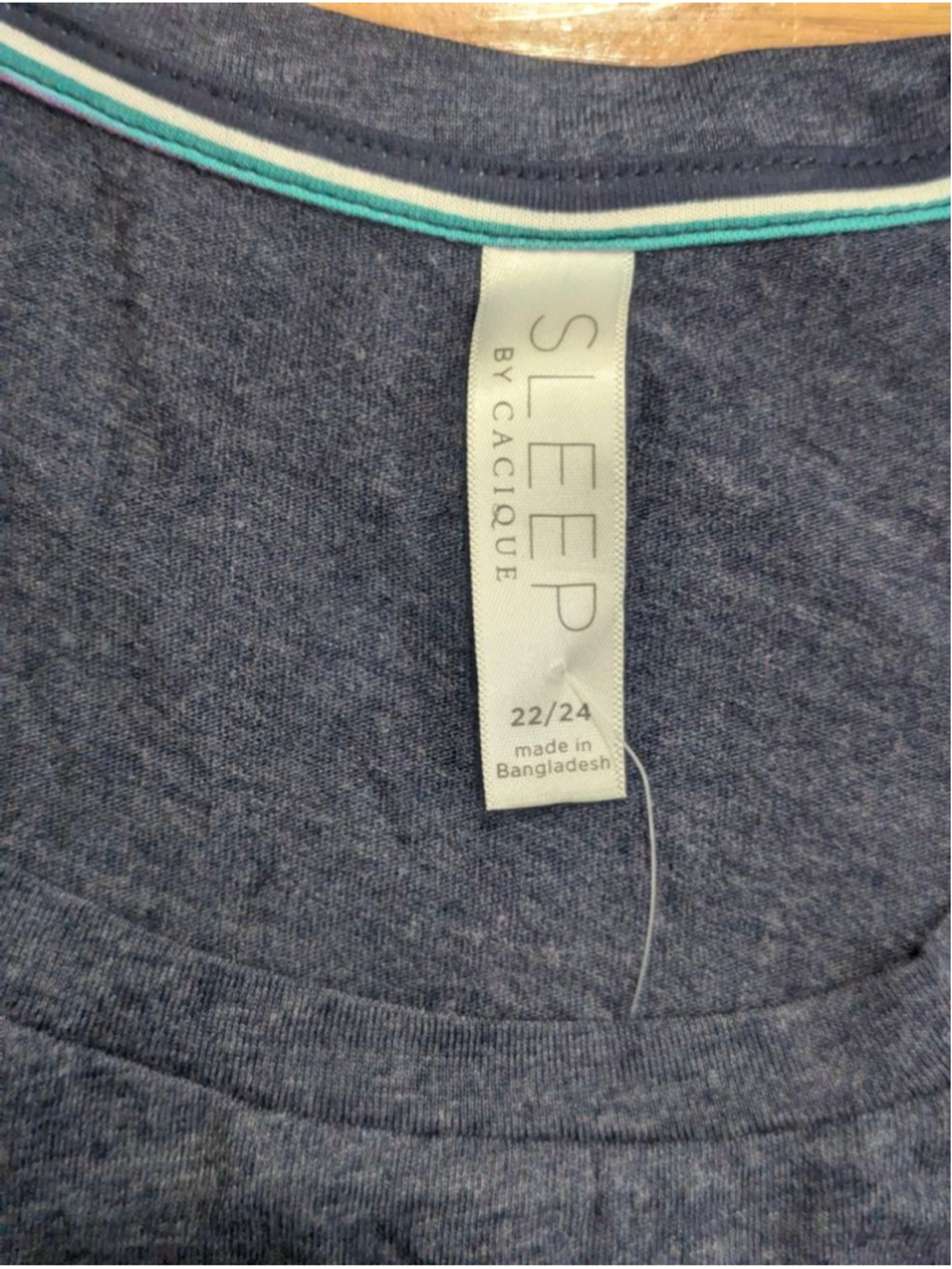 Cacique Sleep NWT Pajama Set Blue Good Vibes Lane Bryant 22 24 3X - Picture 2 of 14